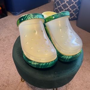 Women's Crocs Classic Bae Translucent Tropical Clog